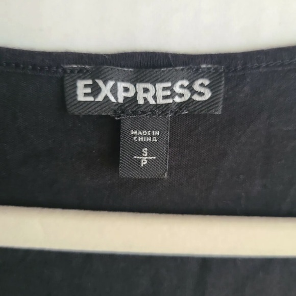 EXPRESS Dark Blue Tank w/ Black Lace - Picture 5 of 5